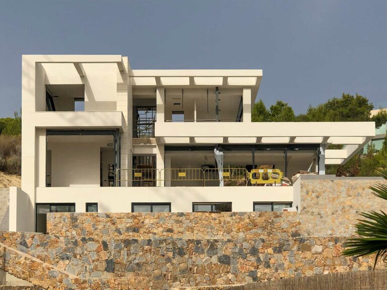 Villa Madroño fachada construcción